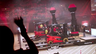 Two Forklift drivers on HeroRamp at the Finals 2025